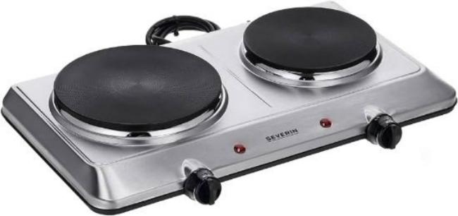 SEVERIN Double hotplate, 2Heating, Rings 15Cm, Stainless Stell