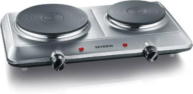 SEVERIN Double hotplate, 2Heating, Rings 15Cm, Stainless Stell