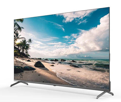 CHIQ QLED TV 4K 55Inch, Google TV, Metal Frameless, Grey