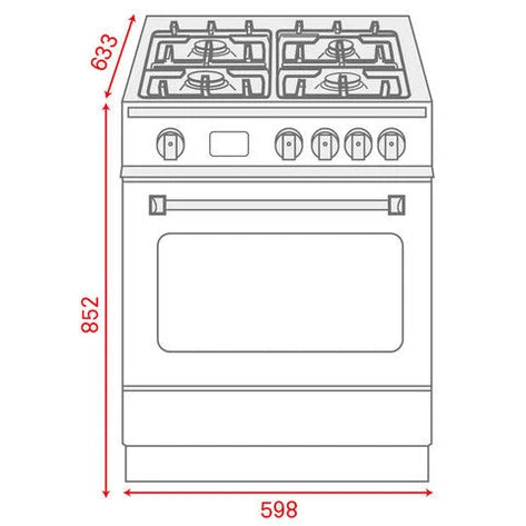 Teka Free Standing Cooker, 60Cm, Stainless Steel