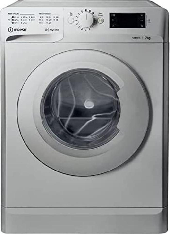 INDESIT Washing Machine Inverter A+++, 1200 rpm, 7KG, Silver