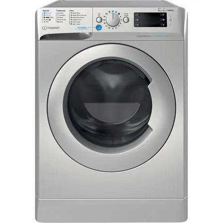 Indesit Washing Machine 9KG, Dryer 6KG, Steam Silver