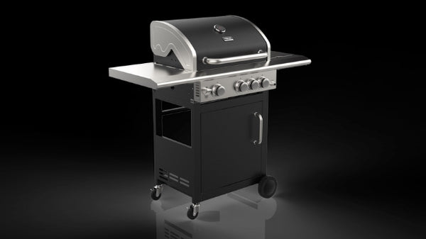 BBQ 3100G BK / Teka BBQ grill 120cm black , BBQ outdoor grill , 3 burners , Additional lateral burne 3 / A++