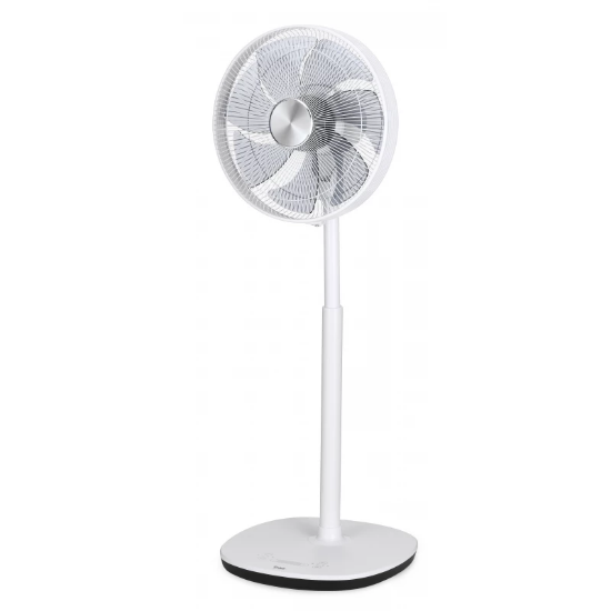 White standing fan on a white background