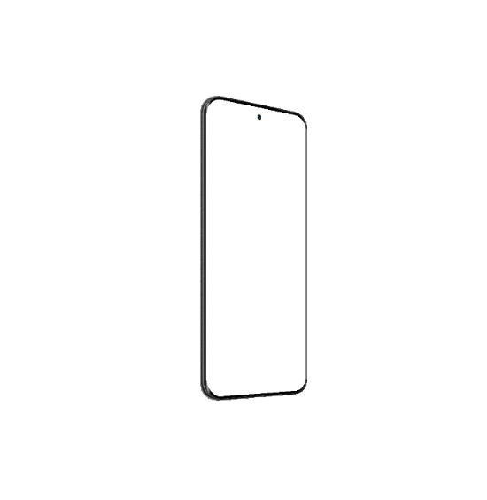 Outline of a smartphone on a white background