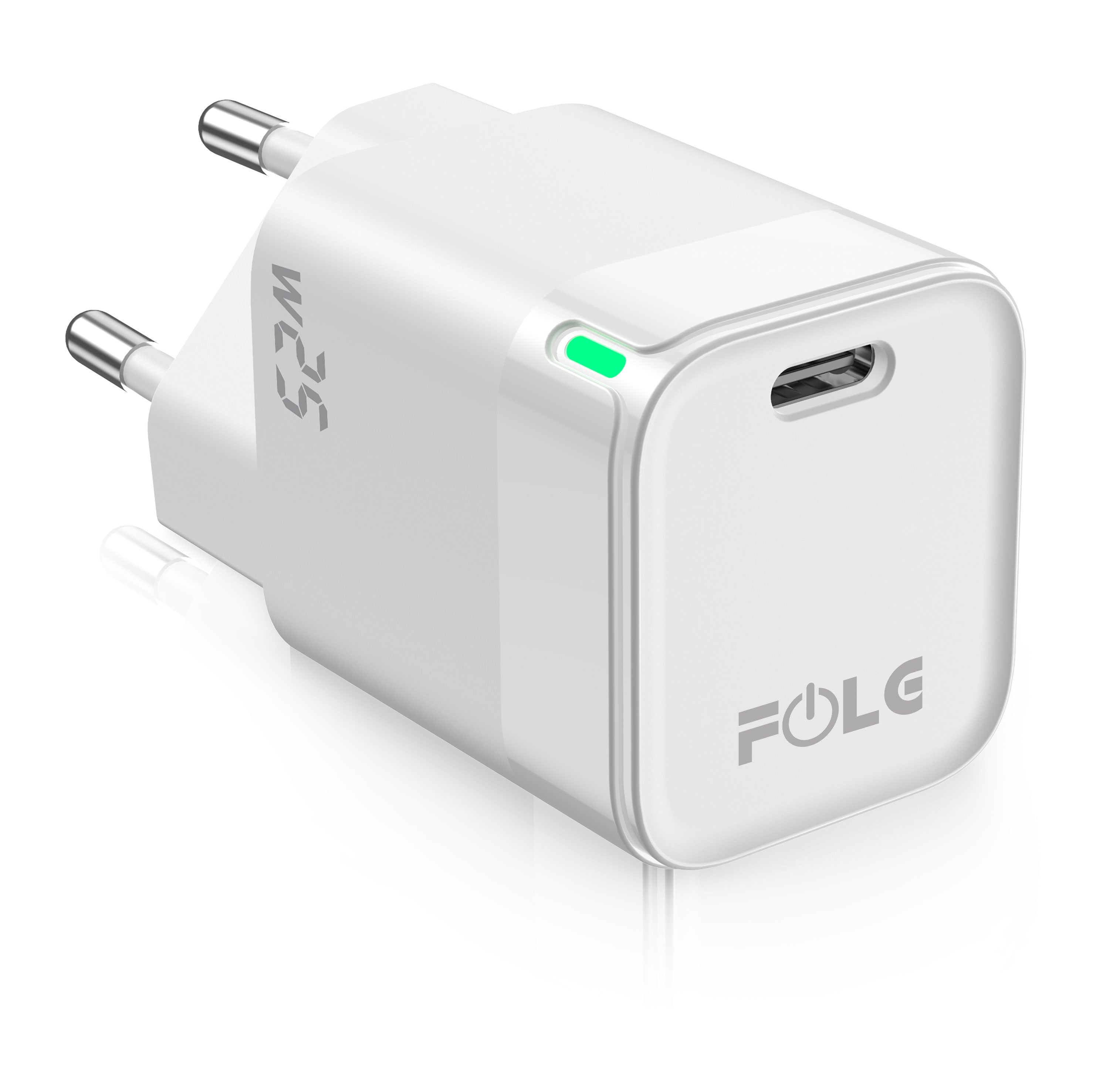 C43 / FOLG ADAPTER WHITE, charging 25 W ( Type-C Caple included )