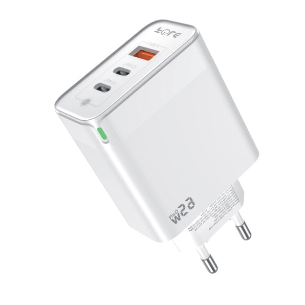 C79 / FOLG ADAPTER WHITE, charging 65 W ( Type-C Caple included 2 USB Type-C + USB Tybe-A ) ( 3 out