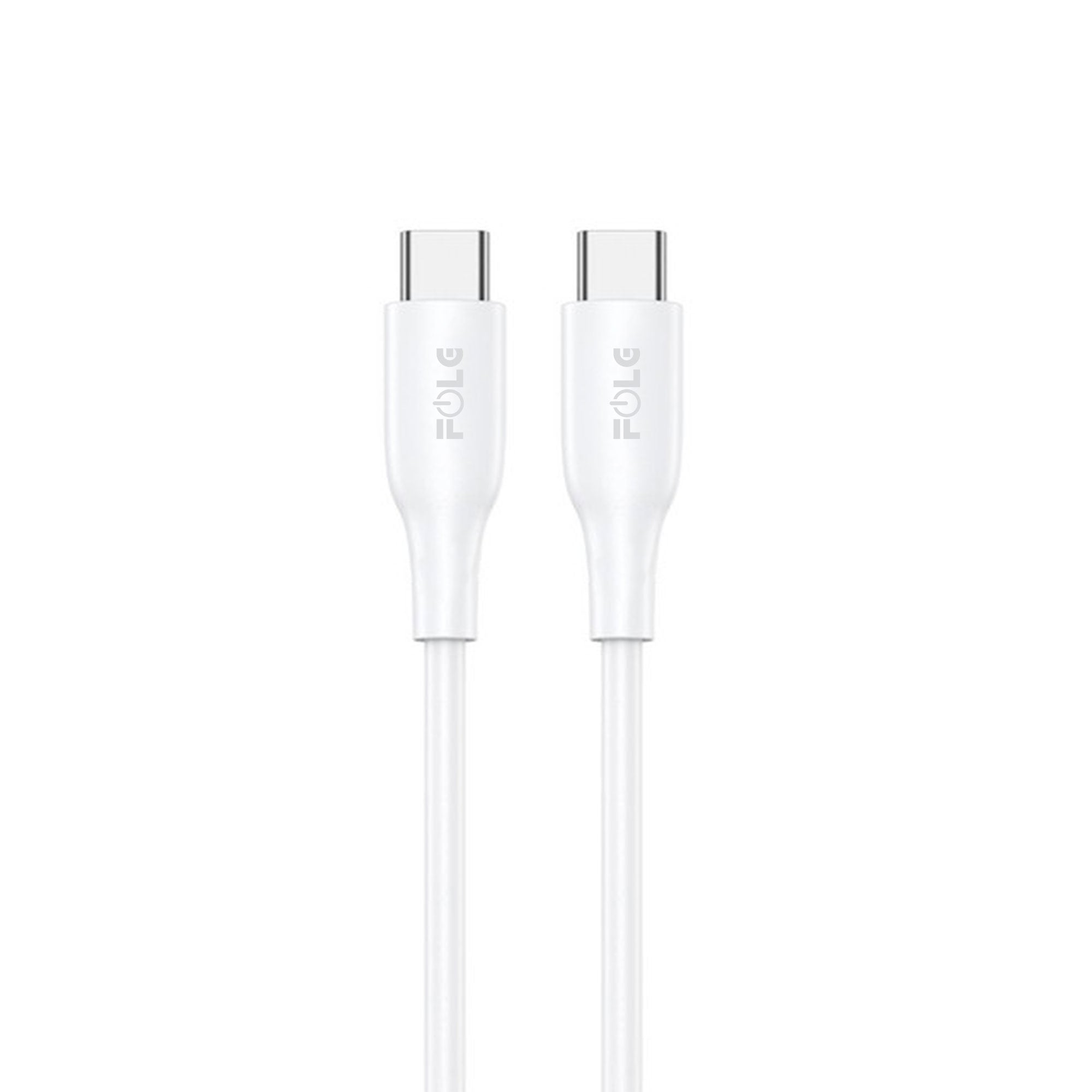 FCC4 / FOLG CABLE WHITE & BLACK, TYPE-C TO TYPE-C ( 60 W )