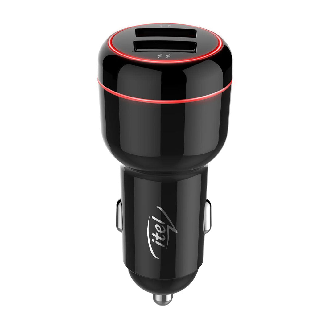 ICC-101 / ITEL car charger kit black, 1 M . Up to 2.4 X fast charging