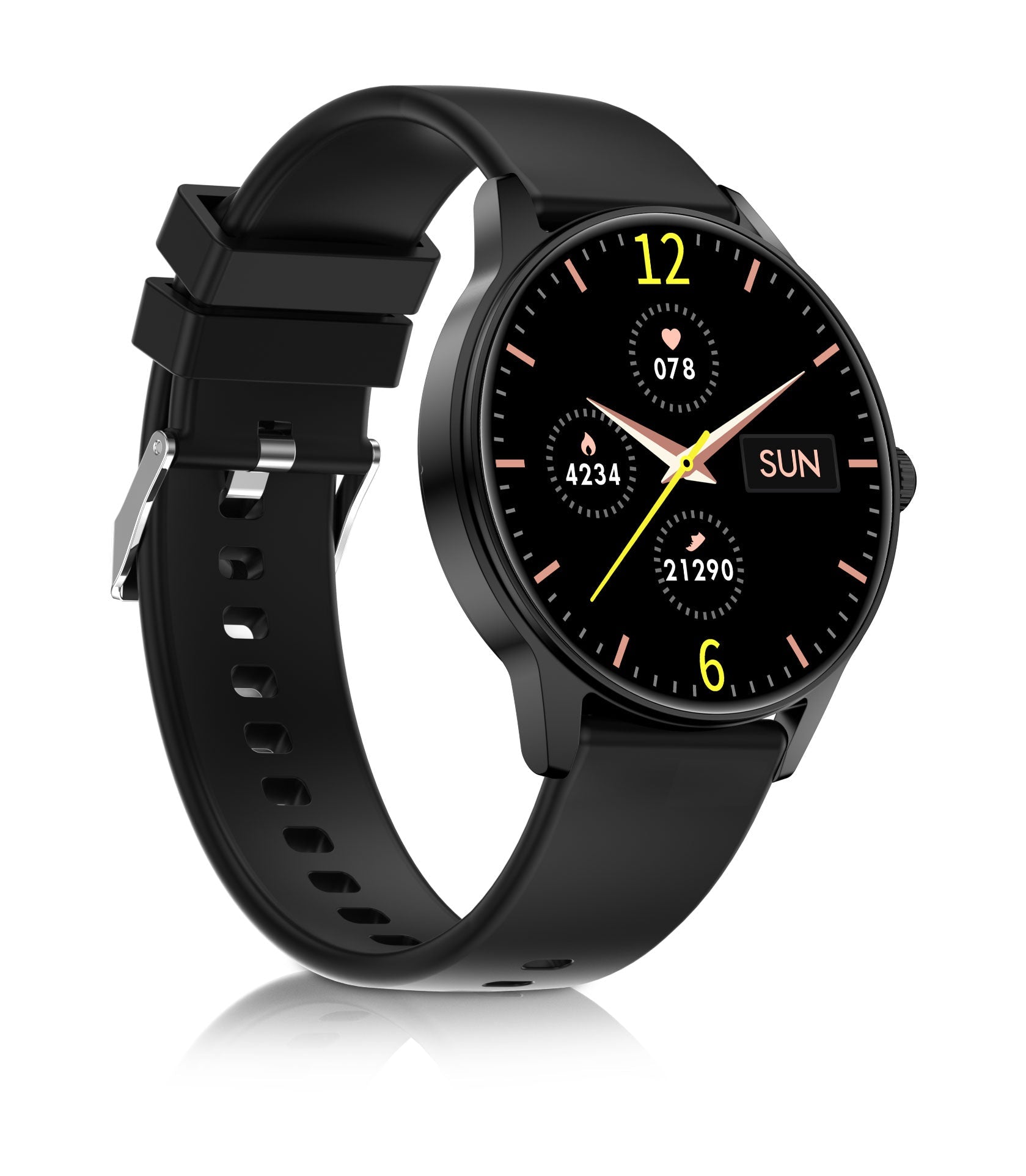 TS87 / FOLG Smart Watch TS87L BLACK , support calling & sensors supports Heart . Calories . Sleep .