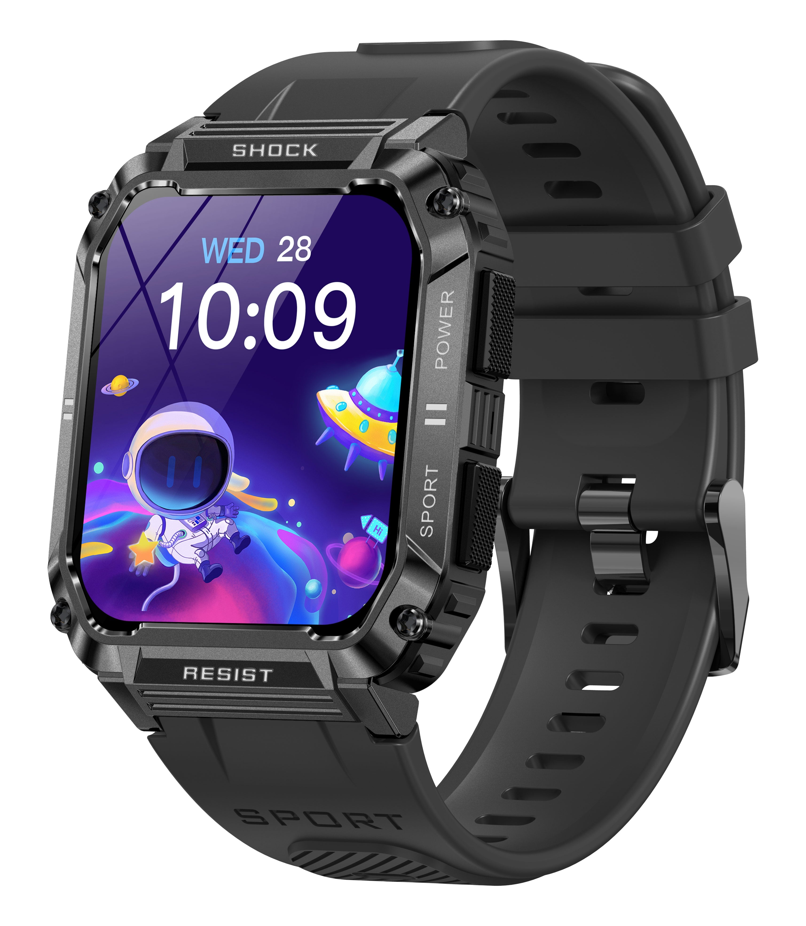 T3 / FOLG Smart Watch T3 BLACK , support calling & sensors supports Heart . Calories . Sleep . Blood