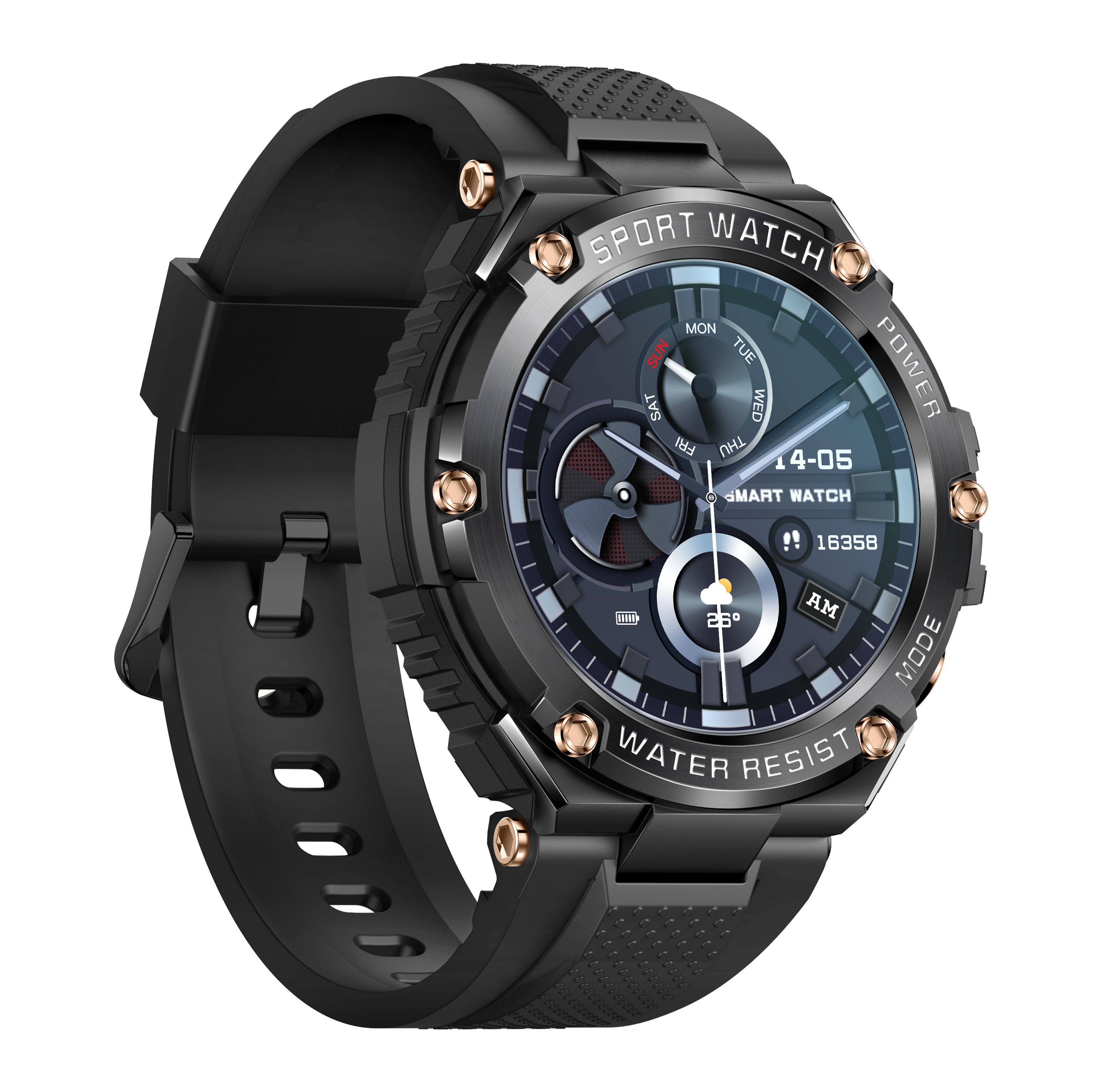 T88 / FOLG Smart Watch T88 BLACK , support calling & sensors supports Heart . Calories . Sleep . Blo