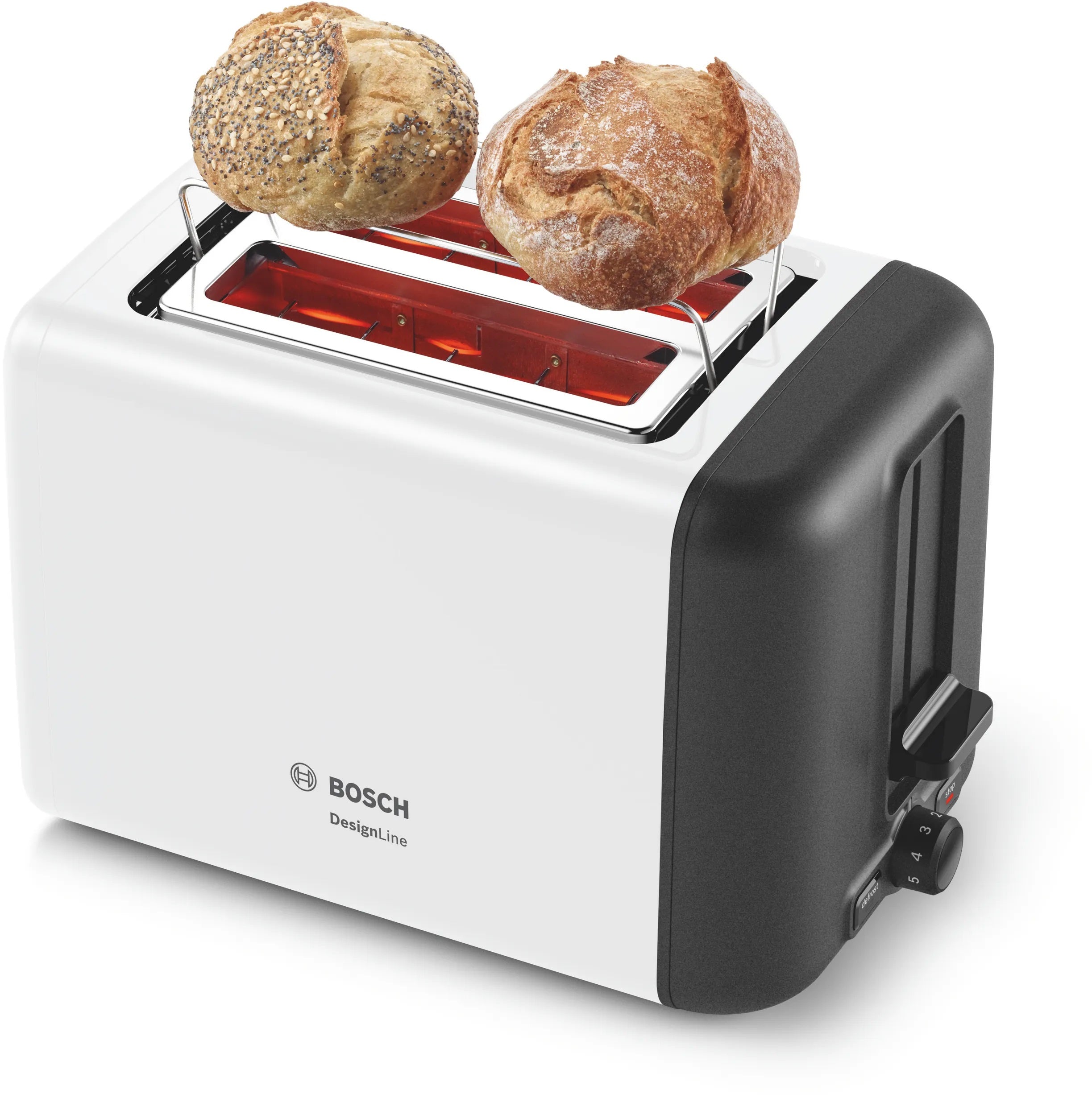 Compact toaster Design Line 970 Watts, White