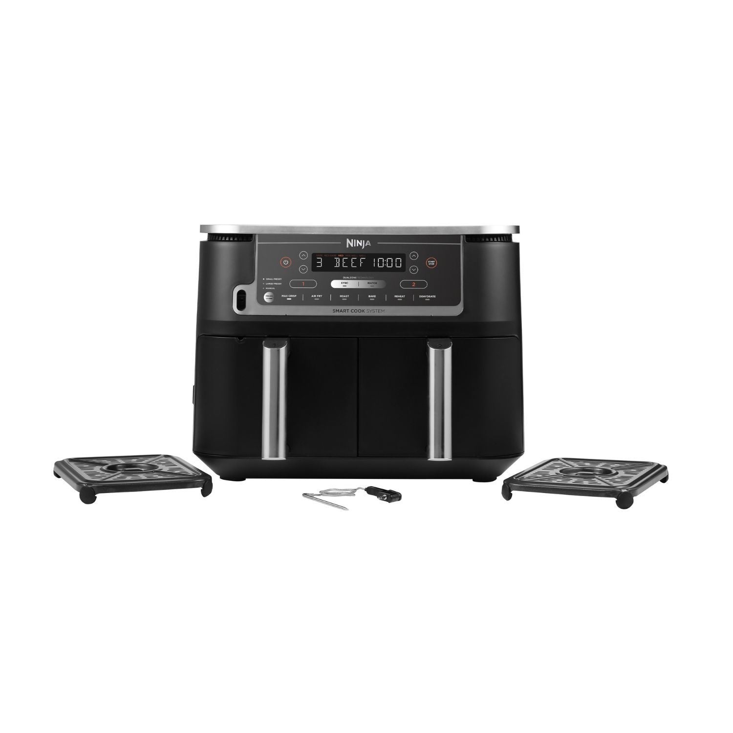 Ninja Dual Zone Air Fryer, 9.5Lit, 6Programs, Black