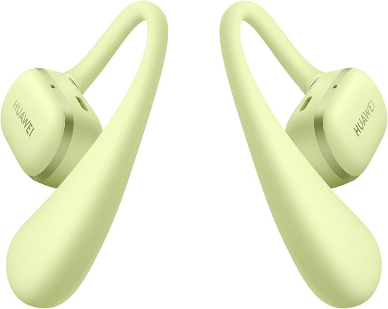 A pair of Huawei Earbuds Free Arc Moose in green color.