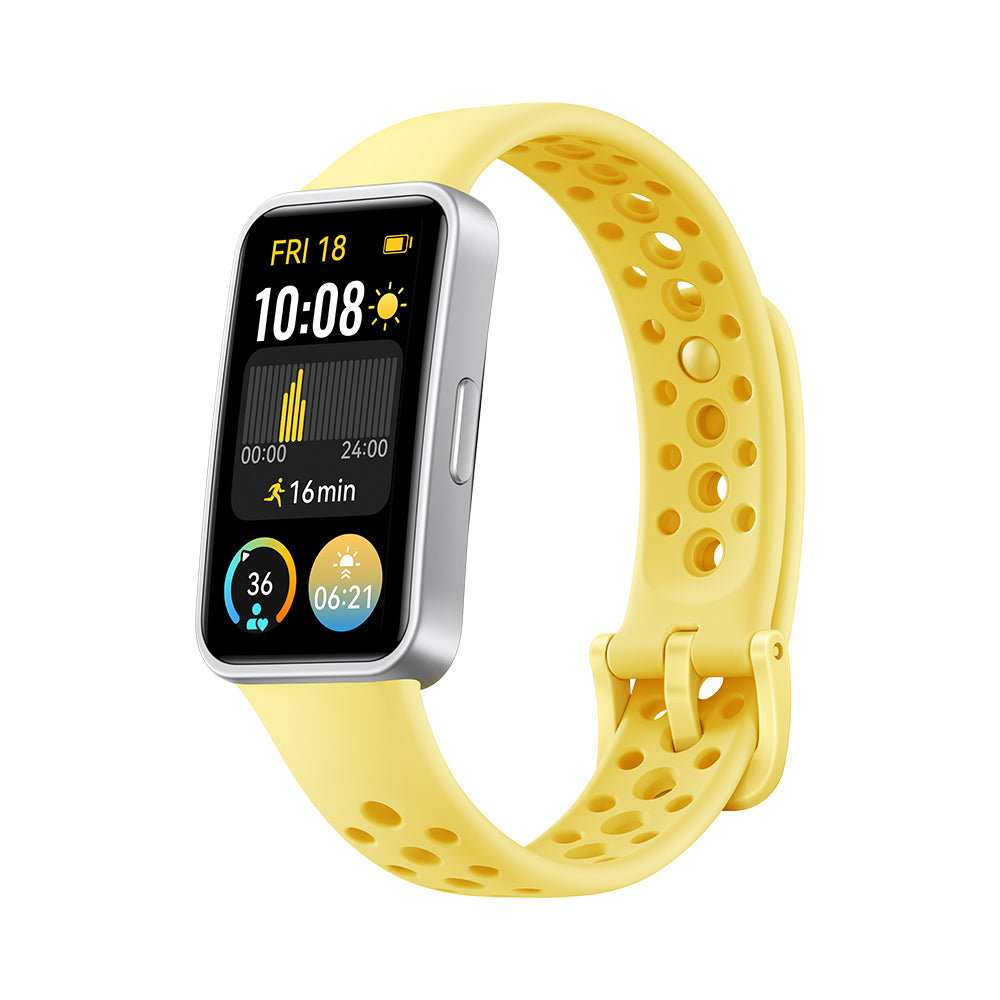 Kimi-B19-Yellow / HUAWEI Band 9 Common Version Lemon Yellow Fluoroelastomer Strap,Wearable