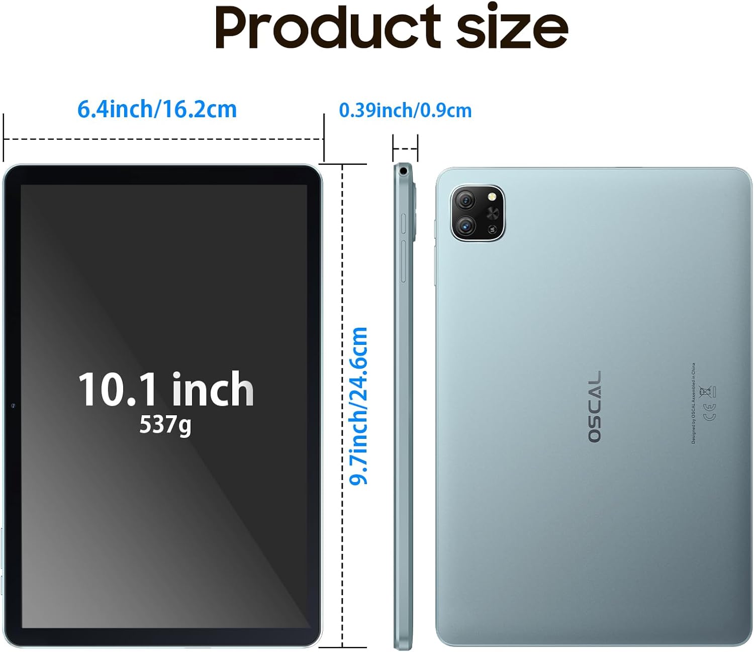 Oscal Pad 70 64 Gb-4 Gb10.1 Inch6580 Mah, Blue Oscal Pad 70 64 Gb-4 Gb10.1 Inch6580 Mah, Blue