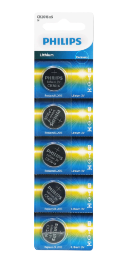 Philips Lithium Cell Button Battery CR2026, Pack of 5