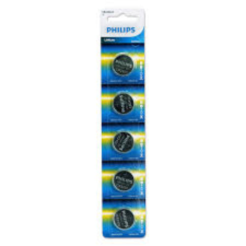 Philips Lithium Cell Button Battery CR2450, Pack of 5