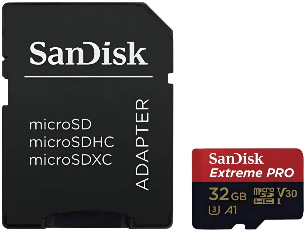Extreme Pro Micro SDHC & SD Adapt, 100Mbp, 32GB