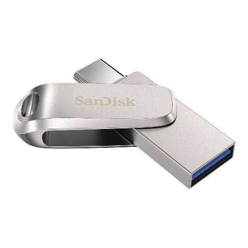 SanDisk USB flash drive on a white background