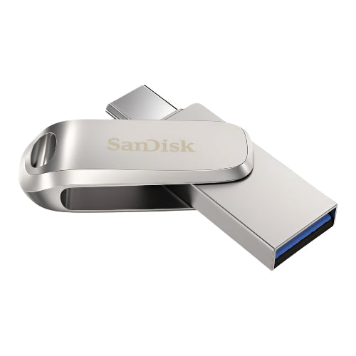 SanDisk USB flash drive on a white background