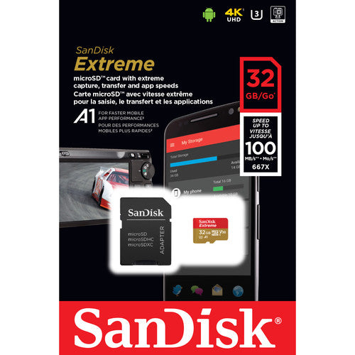 SanDisk Extreme Micro SDHC UHS-I Card, 32GB