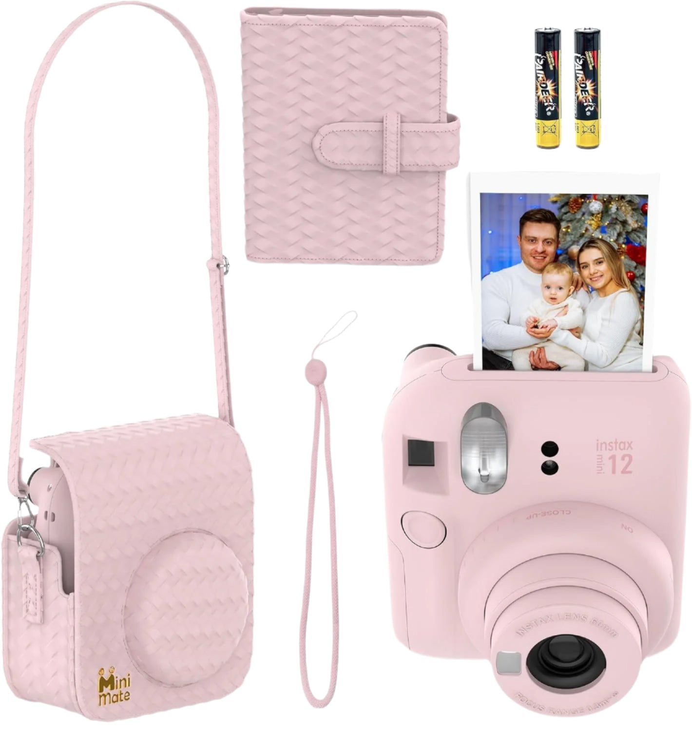 Fujifilm Instax Mini 12 Blossom, 10Sheet & Case & Album, Pink