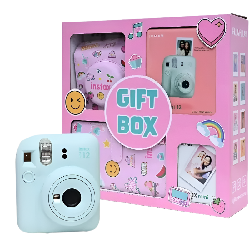 Fujifilm Instax Mini 12 Blossom, 10Sheet & Case & Album, Mint Green