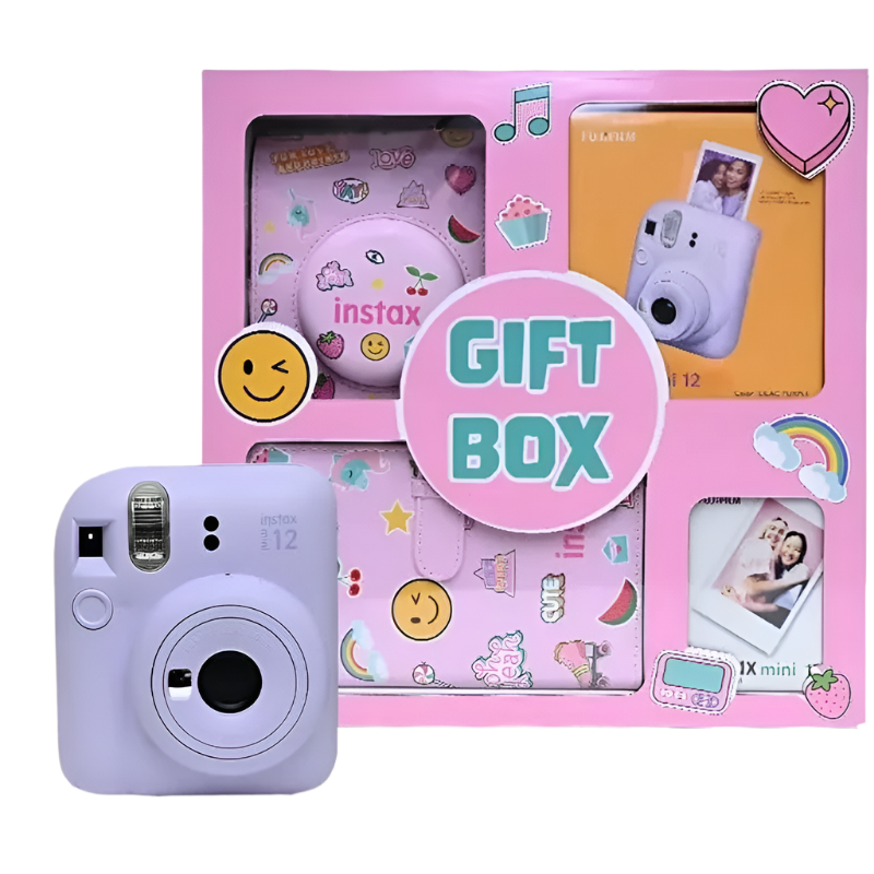 Fujifilm Instax Mini 12 Blossom, 10Sheet & Case & Album, Lilac Purple