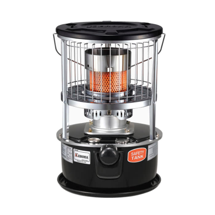 Romo Kerosene Heater Glass head, Full safety 5.3 Lit, Black