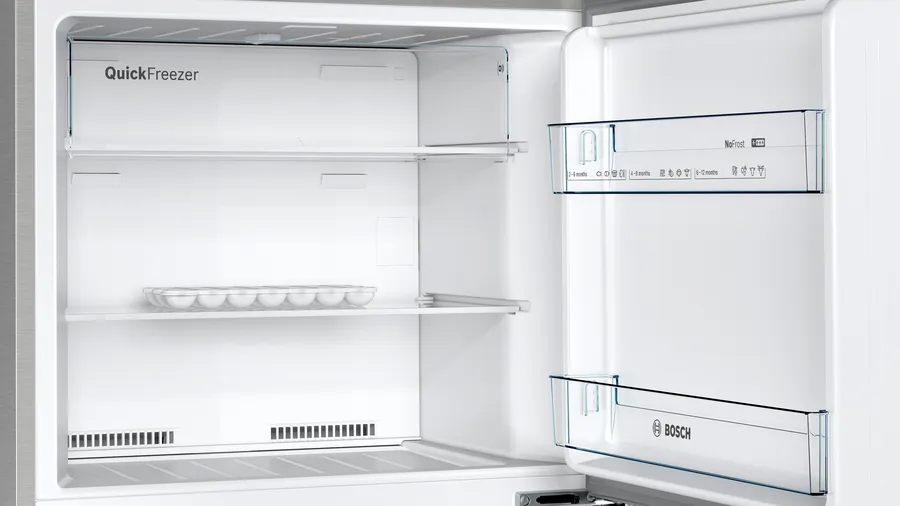 Bosch Top Mount Refrigerator with Freezer, White Bosch Top Mount Refrigerator with Freezer, White