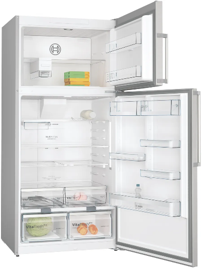 Bosch Refrigerator series 6 Top Freezer A++, 687Lit, Anti Fingerprint, Stainless Steel