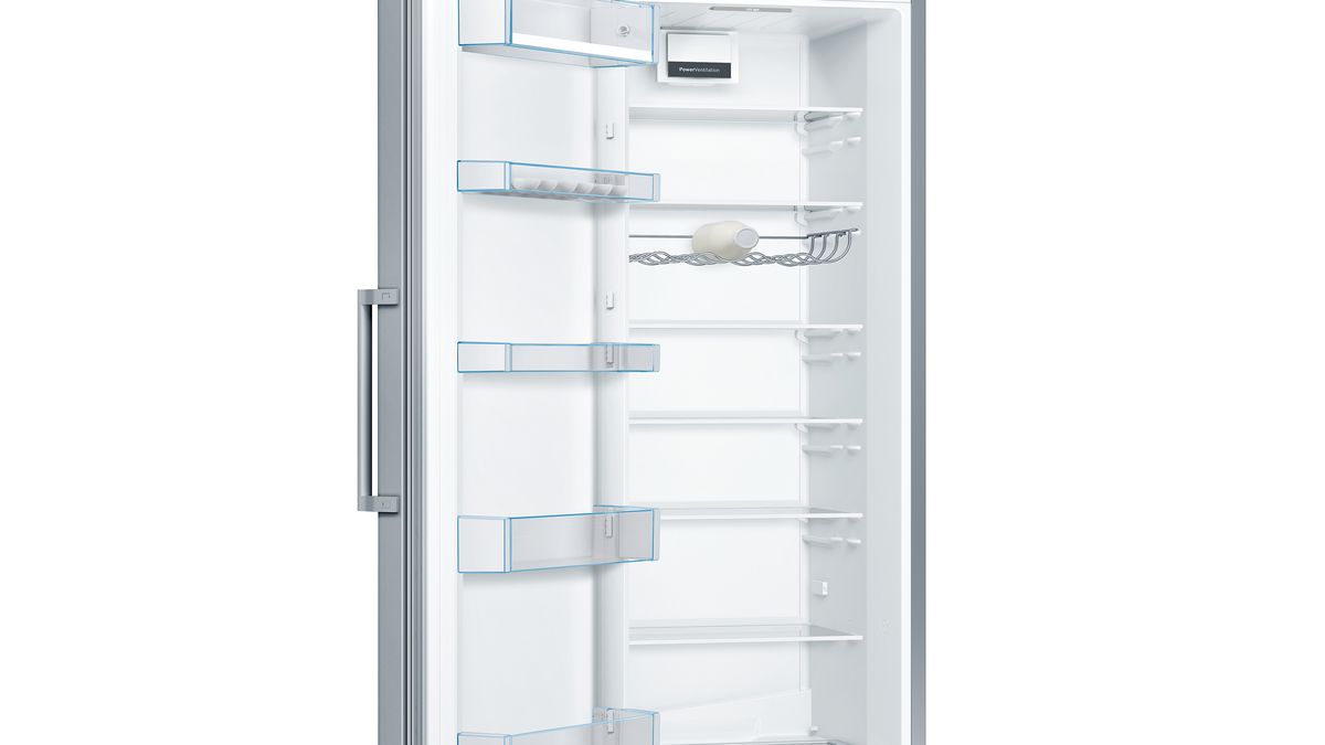 Bosch Refrigerator A++ Freestanding 186*60Cm, 348Lit, Stainless Steel