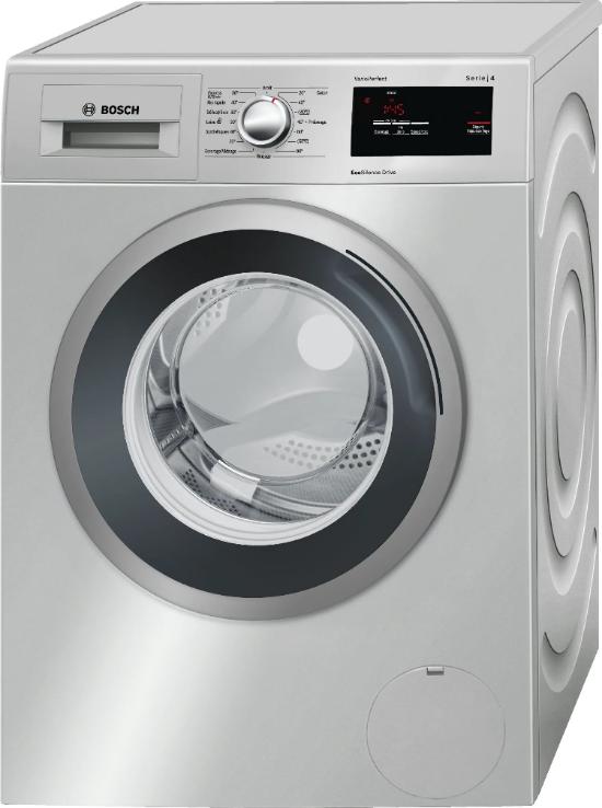 BOSCH Washing Machine Front Load A+++, 1380RPM, 8KG, Silver inox