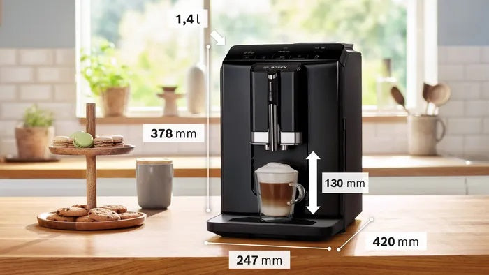 Bosch Vero Cafe Fully Automatic Espresso Machine, Water Tank 2Lit, 1400Watts, Black Bosch Vero Cafe Fully Automatic Espresso Machine, Water Tank 2Lit, 1400Watts, Black