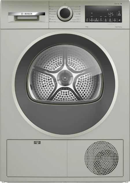 Bosch Heat Pump Dryer A, Series 4, 7 Automatic Programs Motion, 9KG, Silver Bosch Heat Pump Dryer A, Series 4, 7 Automatic Programs Motion, 9KG, Silver