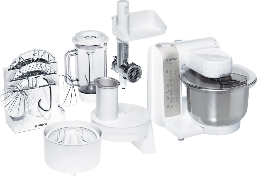 Bosch Food Processors Kitchen Machine, 600Watts, White