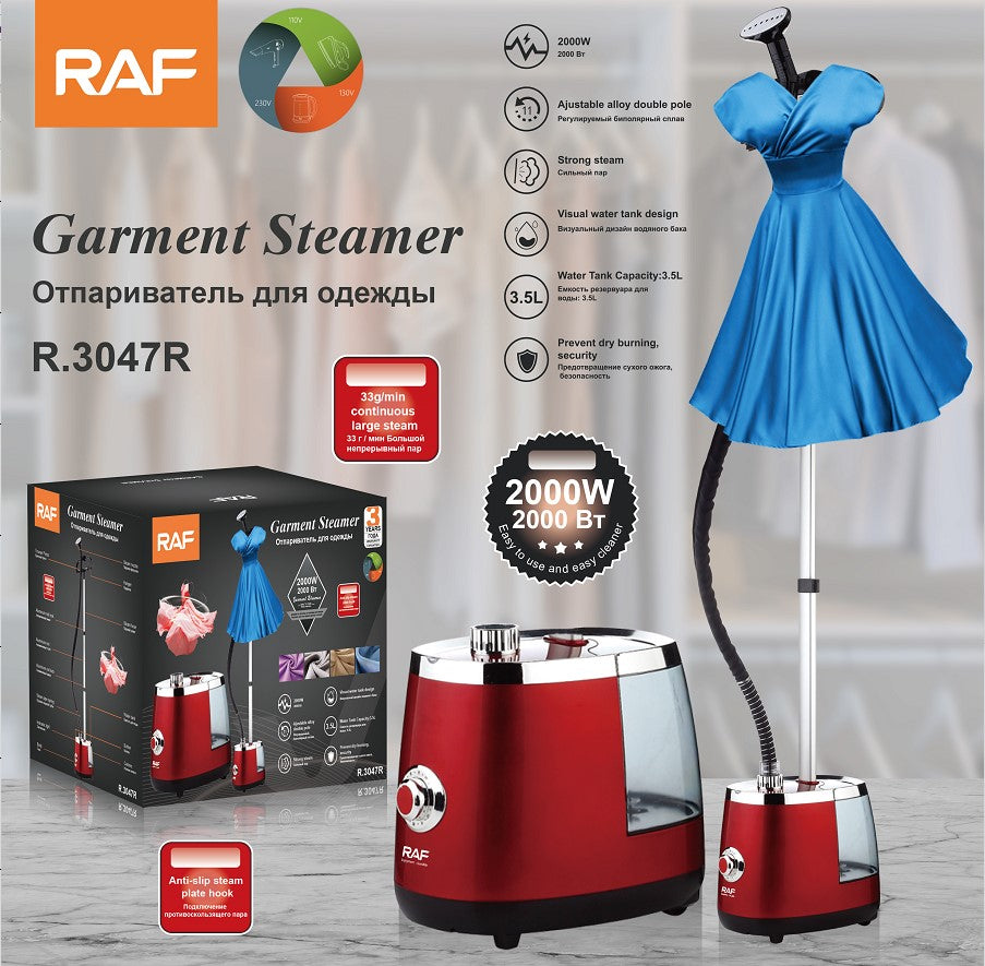 Raf Garment Steamer, 2000Watts, Red Raf Garment Steamer, 2000Watts, Red