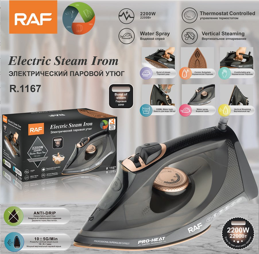 R.1167 / RAF STEAM IRON 2200 WATT / YES