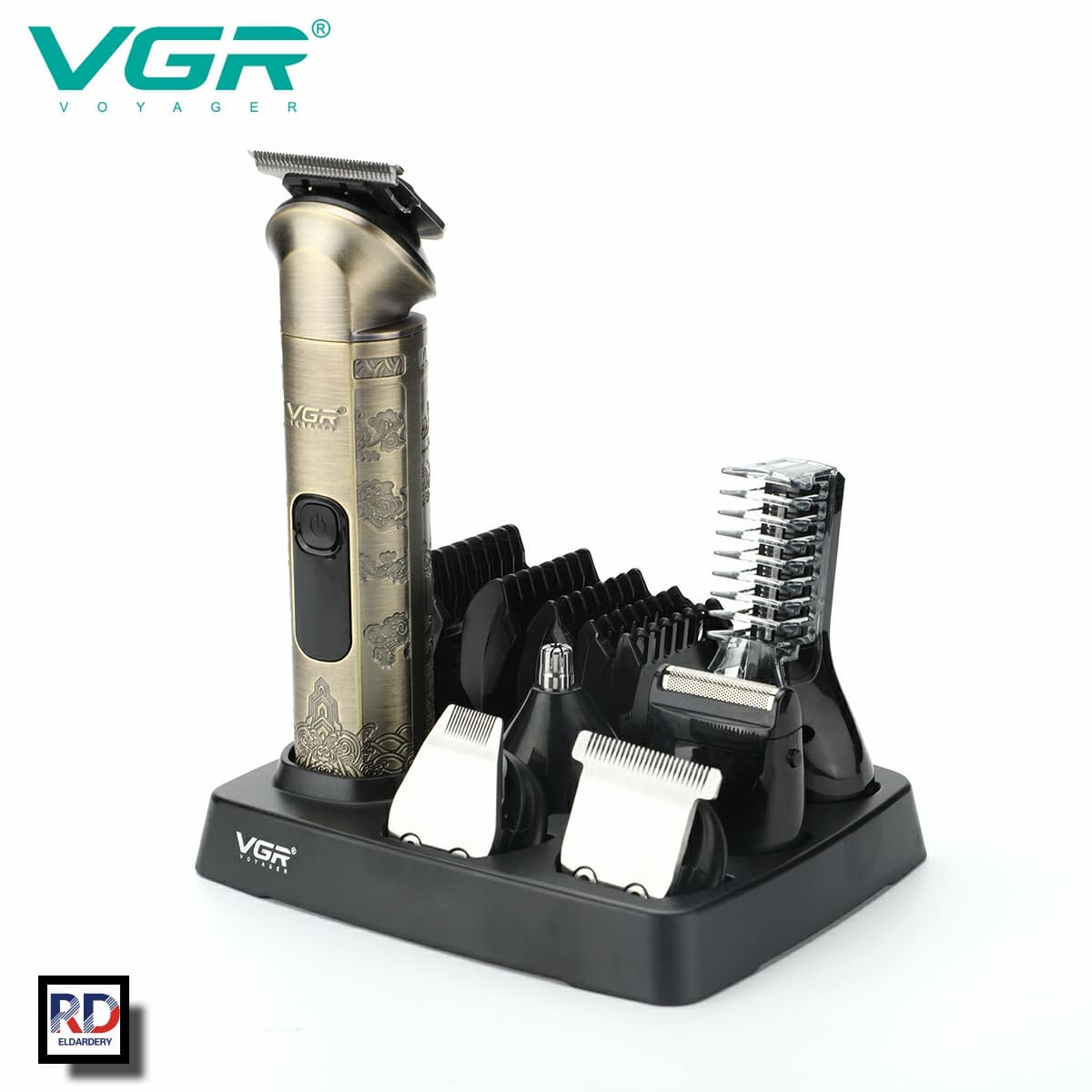 V-109 / VGR Professional Mens Beard Grooming 6 in 1 Grooming / 6 in 1 / BLACK