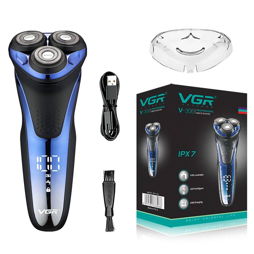 V-306 / VGR Wet & Dry Rotary Shavers with Pop-up Trimmer shaver / Wet & Dry / BLACK