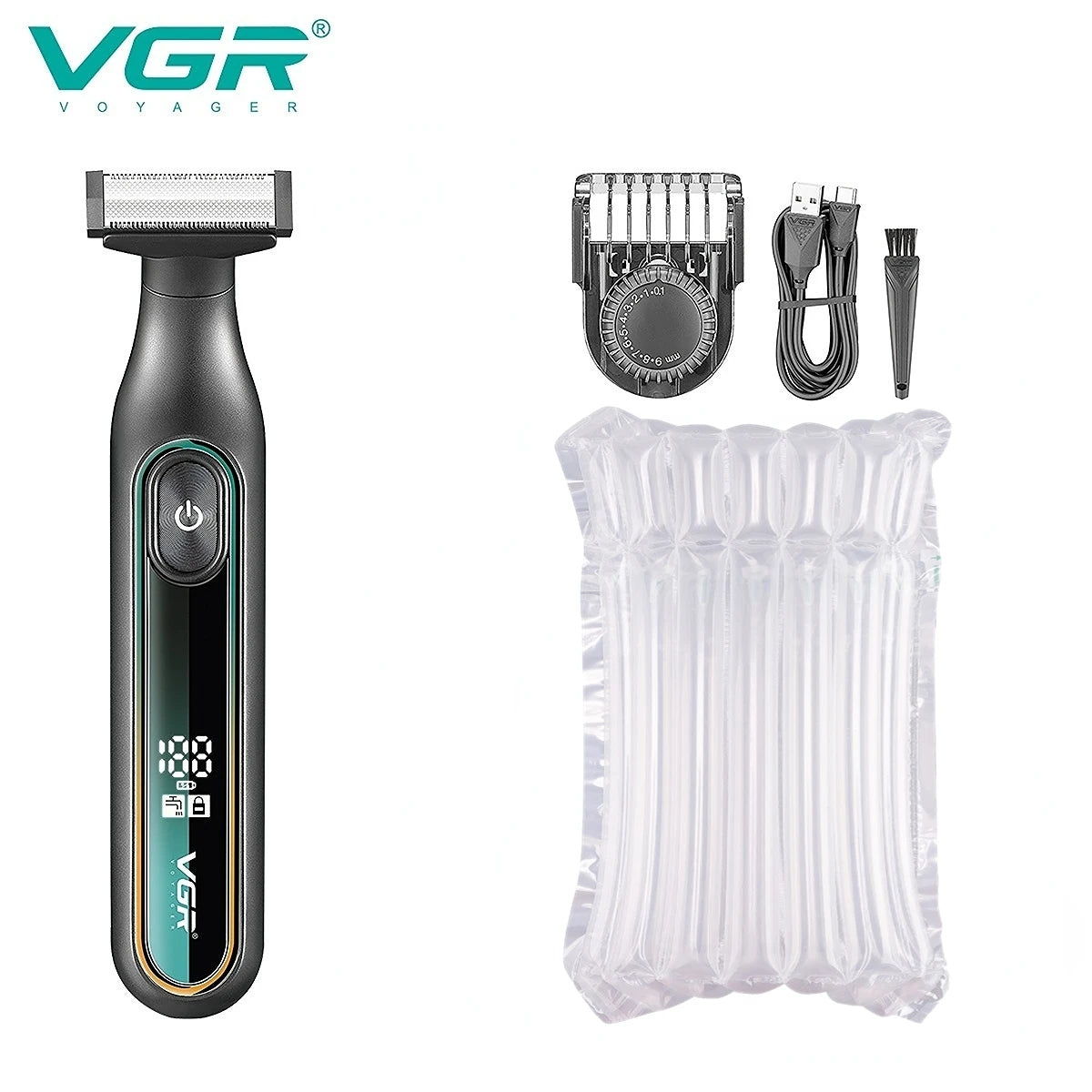 V-360 / VGR Full Body Washable Blade shaver shaver / Wet & Dry / BLACK