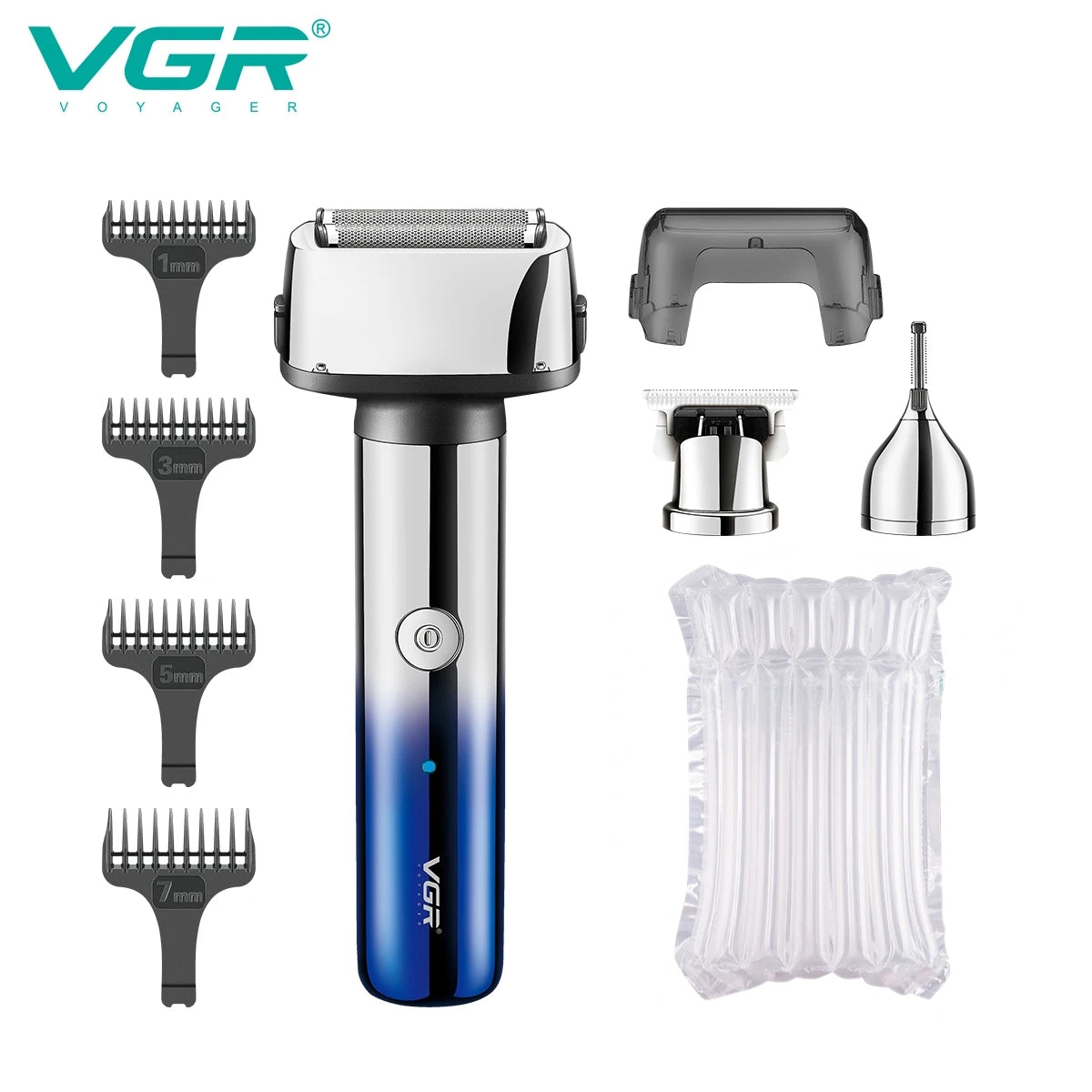 V-365 / VGR 3 IN 1 foil shaver with  LED Display shaver / 3 in 1 / BLACK