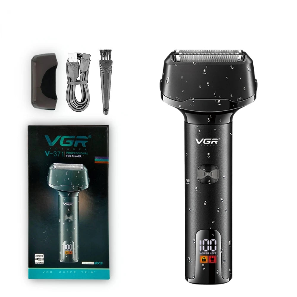 V-370 / VGR Wet & Dry Electric Men shaver shaver / Wet & Dry / BLACK