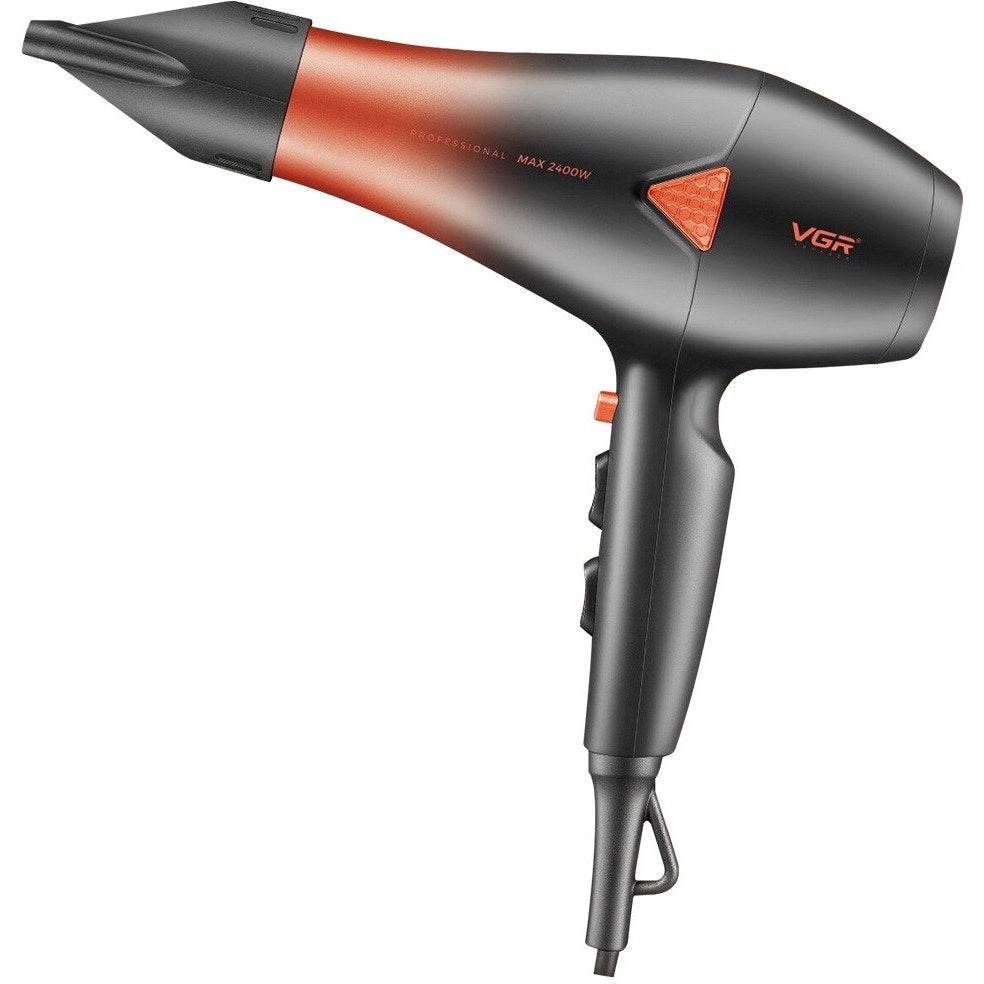 V-455 / VGR Hair dryer 2400watt AC Motor with Overheating Protection hair Dryer / 2400 watt / BLACK