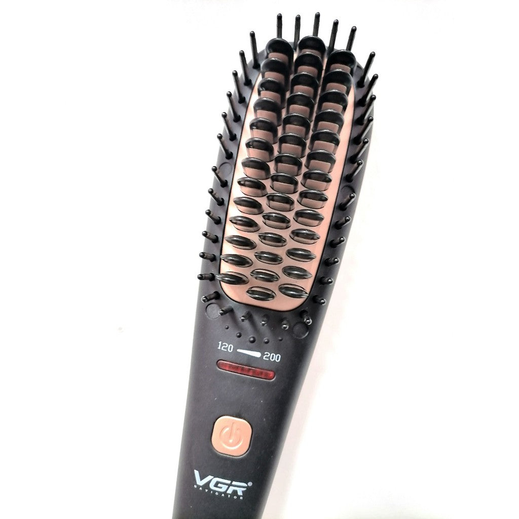 V-568 / VGR Ionic Hair Straightener Brush with 5  Settings Ceramic Heating Straightener / 360 c / BLACK