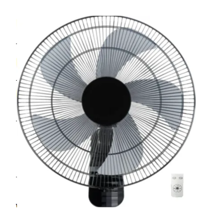 MEC Wall Fan, 18Inch, 3Speed, 5Blade's, Remote Control, White