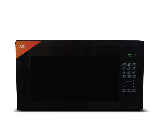 MEC Microwave 38Lit, 1400Watts, Black with Black Finished Glass