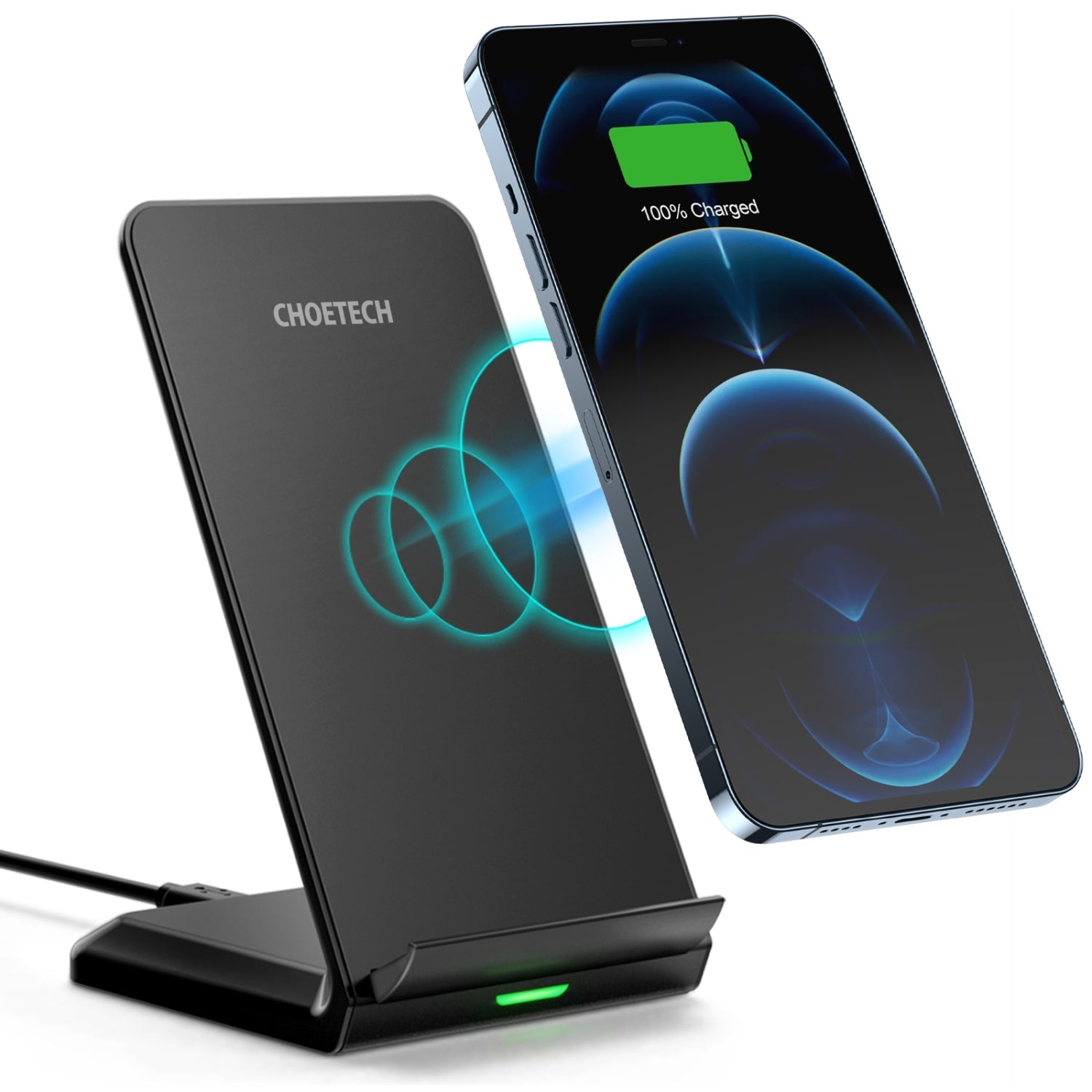 T524-F/Choetech 15W Fast Wireless Charging Stand         Black